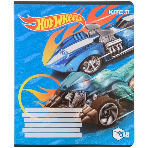 Зошит шкільний Kite Hot Wheels HW22-237, 18 аркушів, лінія