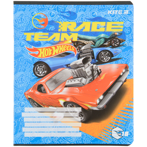 Зошит шкільний Kite Hot Wheels HW22-237, 18 аркушів, лінія