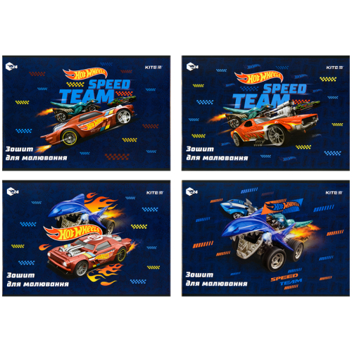 Зошит для малювання Kite Hot Wheels HW22-242, 24 аркуша