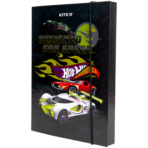Папка для зошитів на гумці Kite Hot Wheels HW23-210, картон
