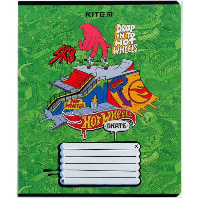 Зошит шкільний Kite Hot Wheels HW24-236, 18 аркушів, клітинка