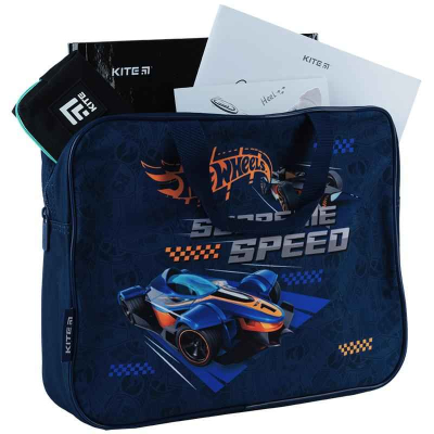 Шкільна текстильна сумка Kite Hot Wheels HW24-589, 1 відділення, A4