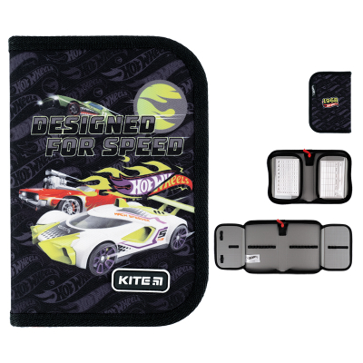 Шкільний набір Kite Hot Wheels SET_HW24-555S (рюкзак, пенал, сумка)