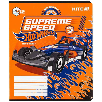 Тетрадь школьная Kite Hot Wheels HW25-234, 12 листов, линия