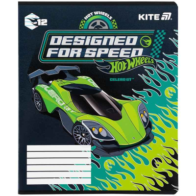 Тетрадь школьная Kite Hot Wheels HW25-234, 12 листов, линия