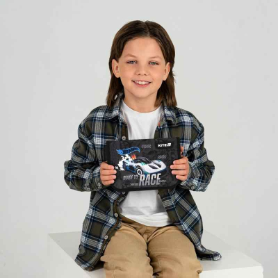 Пенал школьный Kite Hot Wheels HW25-621 без наполнения,1 отделение, 1 отворот