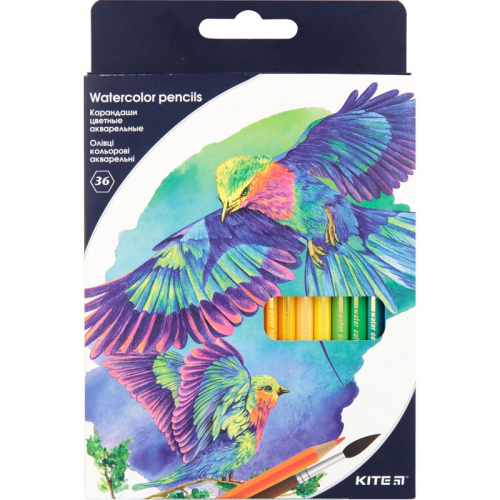Олівці кольорові акварельні Kite K18-1052, 36 шт.