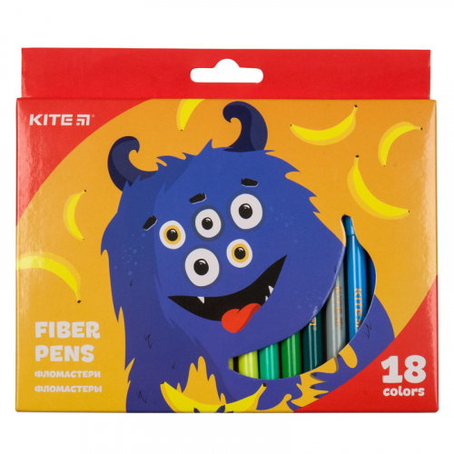 Фломастери Kite Jolliers K19-043, 18 кольорів