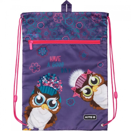 Сумка для взуття з кишенею Kite Education Owls K19-601M-9