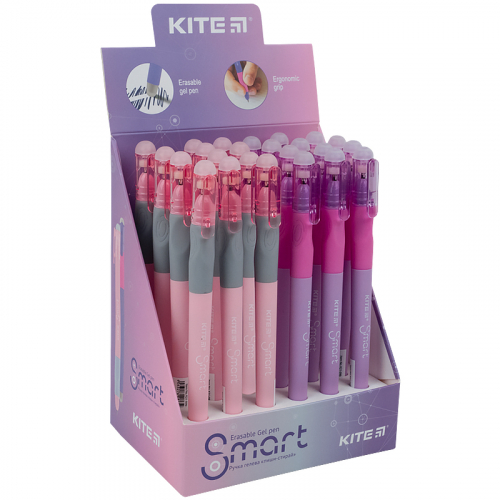 Ручка гелева "пиши-стирай" Kite Smart K21-098-03, синя