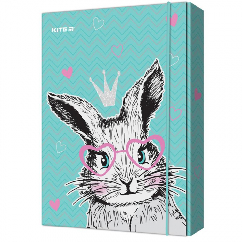 Папка для зошитів на гумці Kite Cute Bunny K21-210-1, В5, картон