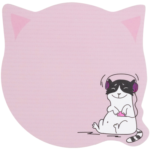 Блок паперу з клейким шаром Kite Cat music K21-298-1, 70х70 мм, 50 аркушів