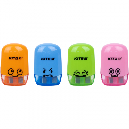 Точилка з контейнером Kite Emotions K21-367, асорті