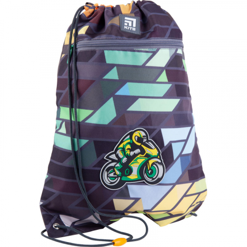 Сумка для взуття з кишенею Kite Education Motorbike K21-601M-8