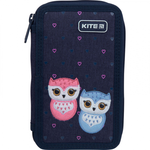 Пенал без наповнення Kite Education Lovely owls K21-623-1, 2 відділення