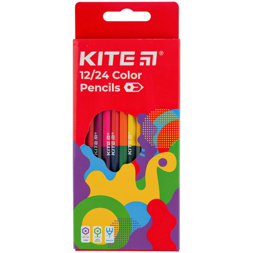 Олівці кольорові двосторонні Kite Fantasy K22-054-2, 12 штук