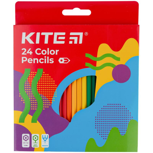 Олівці кольорові Kite Fantasy K22-055-2, 24 кольори