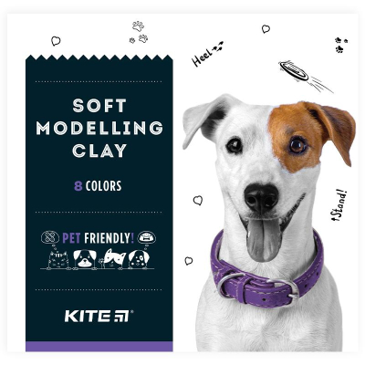 Пластилін восковий Kite Dogs K22-082, 8 кольорів, 160 г