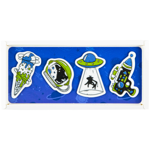 Закладки пластикові Kite UFO K22-479-2, 4x20 шт, 35х50 мм