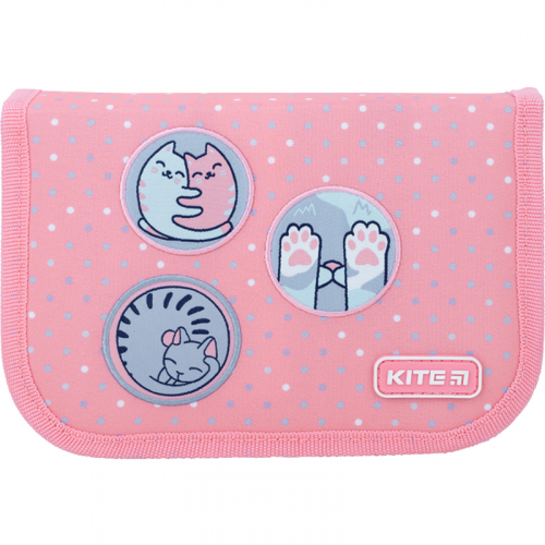 Пенал без наповнення Kite Hugs&Kittens K22-622-9, 1 відділення, 2 відвороти
