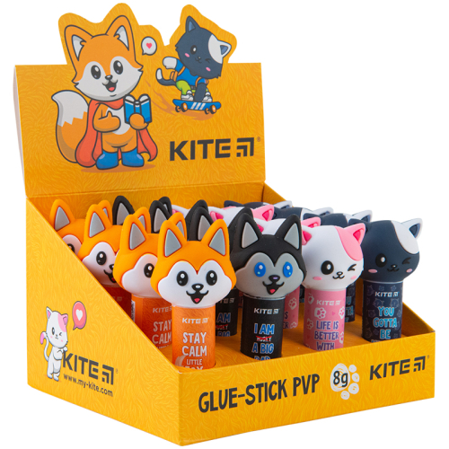 Клей-олівець PVP Kite K23-131, з фігурним ковпачком