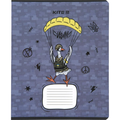 Зошит шкільний Kite Хоробрі тварини K23-234-1, 12 аркушів, лінія