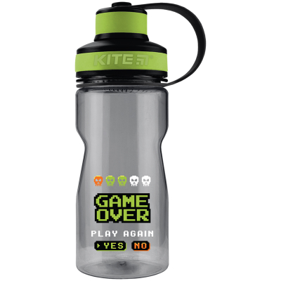 Пляшечка для води Kite Game over K23-397-2, 500 мл, сіра