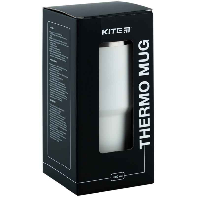 Термокружка Kite K24-1206-1, 600 мл, біла