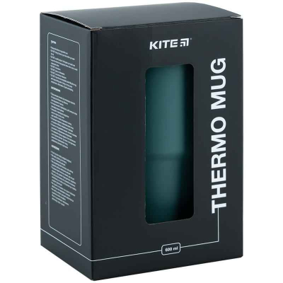Термокружка з ручкою Kite K24-1207-3, 600 мл, зелена