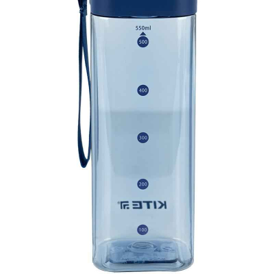 Пляшечка для води квадратна Kite K24-1209-1, 550 мл, блакитна