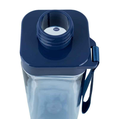 Пляшечка для води квадратна Kite K24-1209-1, 550 мл, блакитна