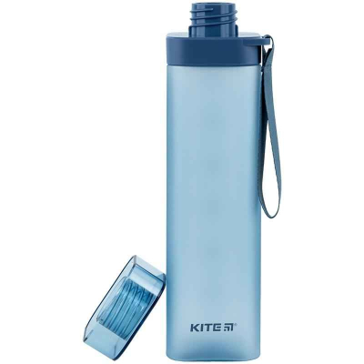 Пляшечка для води квадратна Kite K24-1210-1, 700 мл, синя