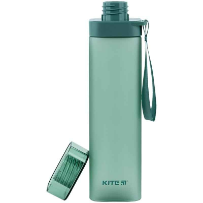Пляшечка для води квадратна Kite K24-1210-2, 700 мл, зелена