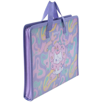 Папка-портфель на блискавці Kite Rainbow Catcorn K24-202-1, 1 відділення, A4