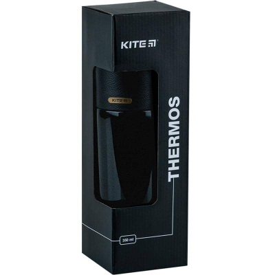 Термос Kite Pearl K24-302-1, 350 мл, чорний