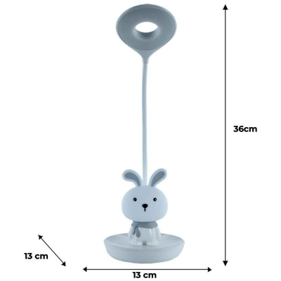 Настільна лампа LED з акумулятором Bunny Kite K24-492-1-1, білий