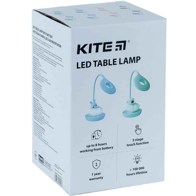 Настільна лампа LED з акумулятором Cloudy Bunny Kite K24-493-1-3, блакитний