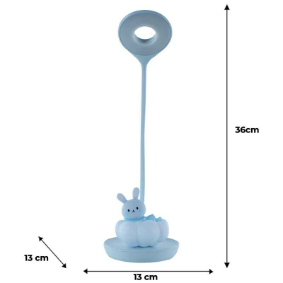Настільна лампа LED з акумулятором Cloudy Bunny Kite K24-493-1-3, блакитний
