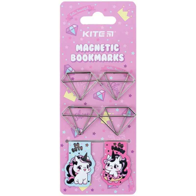 Набір магнітних закладок з фігурними скріпками Kite Diamond K24-495-1