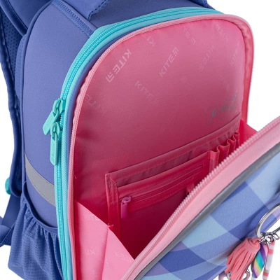 Рюкзак шкільний каркасний Kite Education Purple Chequer K24-531M-2