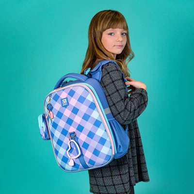 Рюкзак шкільний каркасний Kite Education Purple Chequer K24-531M-2