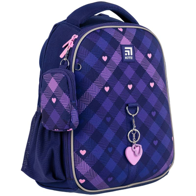 Шкільний набір Kite Check and Hearts SET_K24-555S-1 (рюкзак, пенал, сумка)