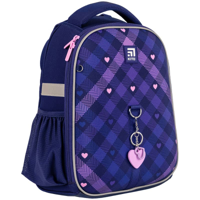 Шкільний набір Kite Check and Hearts SET_K24-555S-1 (рюкзак, пенал, сумка)