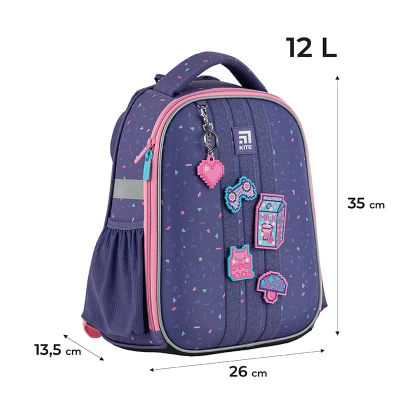 Шкільний набір Kite Pixel Love SET_K24-555S-3 (рюкзак, пенал, сумка)