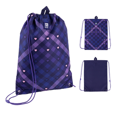Шкільний набір Kite Check and Hearts SET_K24-555S-1 (рюкзак, пенал, сумка)