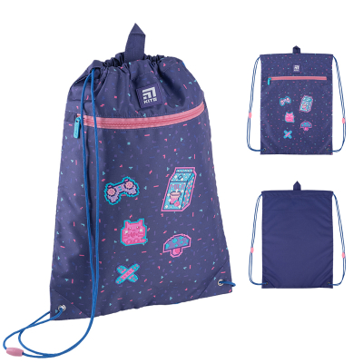 Шкільний набір Kite Pixel Love SET_K24-555S-3 (рюкзак, пенал, сумка)