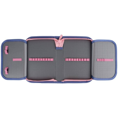 Пенал без наполнения Kite Purple Chequer K24-622-3, 1 отделение, 2 отворота