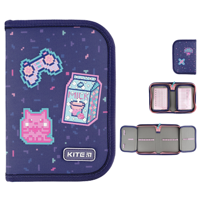 Шкільний набір Kite Pixel Love SET_K24-555S-3 (рюкзак, пенал, сумка)