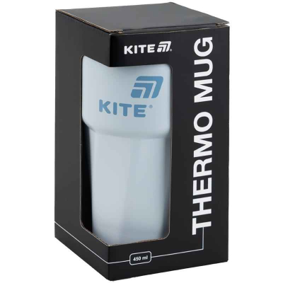 Термокружка Kite K25-1220-2, 450 мл, сіро-блакитна