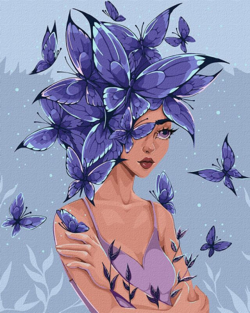 Картина за номерами Ідейка Думки-метелики ©lien_illustration KHO2585, 40х50 см